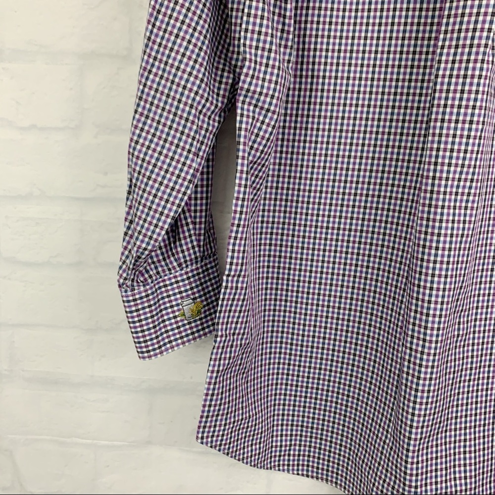 Peter Millar Checked Button Down Size L - image 7